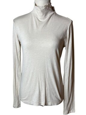 BUCK MASON NWT CLOUD JERSEY TURTLENECK IN WICKER - M